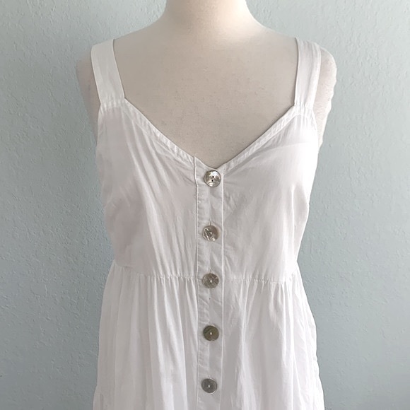 Rails White Violet Tiered Cotton Voile Midi Dress - Picture 8 of 16